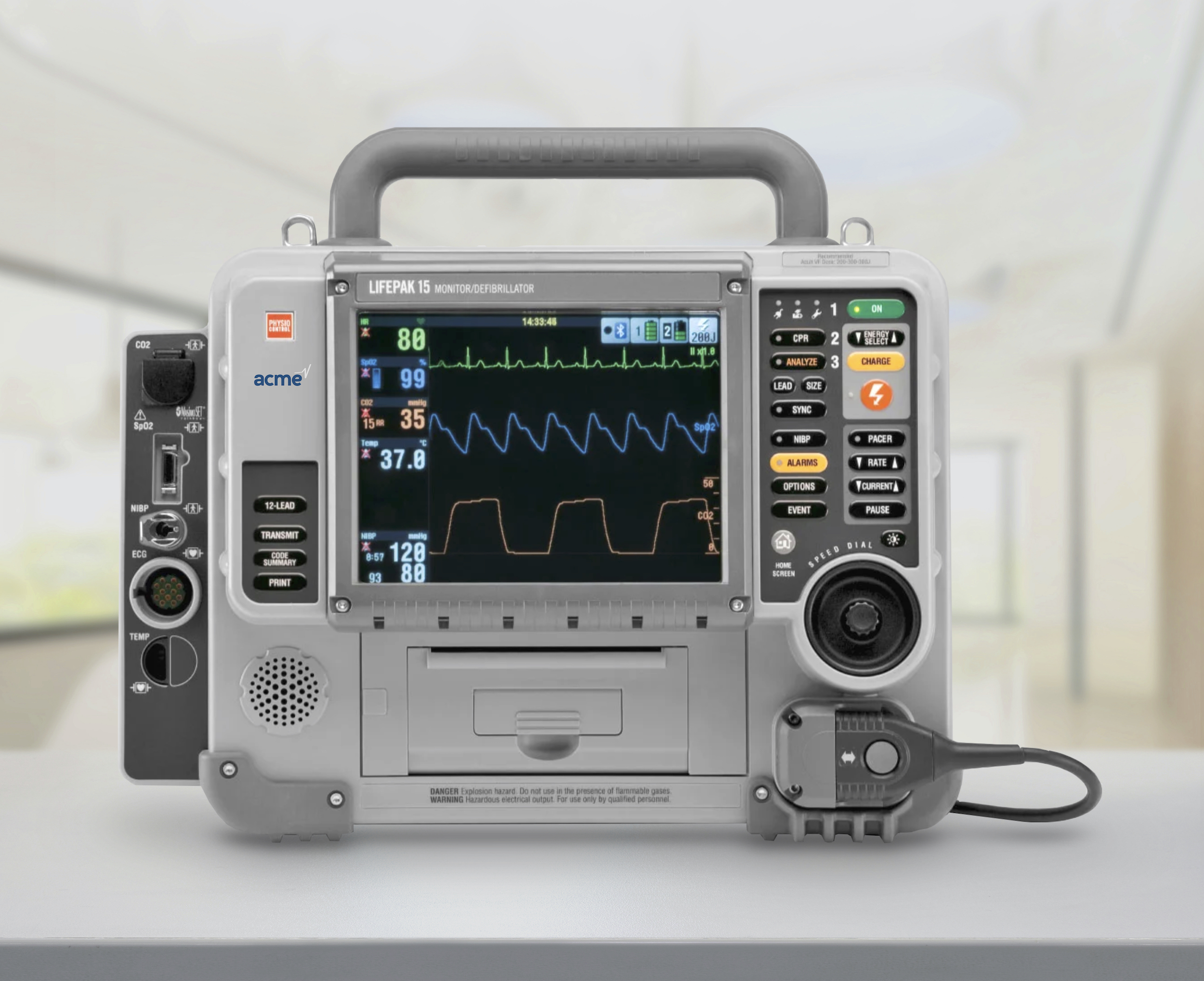 Physio-Control LIFEPAK 15 (12-Lead) Defibrillator For SALE