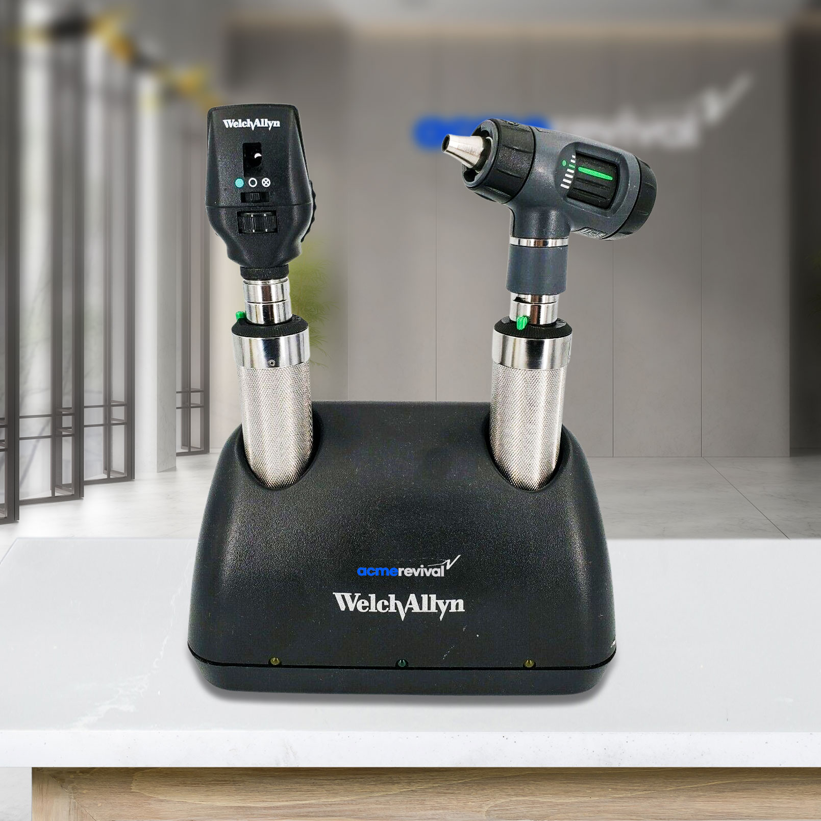 Welch Allyn NiCad Desk Charger (Set) w/ Otoscope, Ophthalmoscope