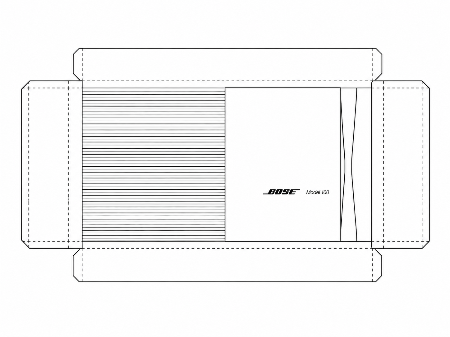 Bose 100 Audio Equipment geometric net diagram