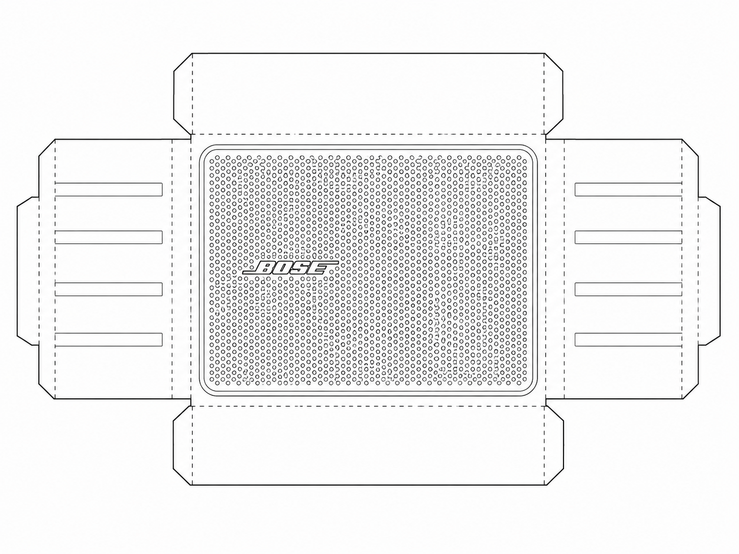 Bose 101 Passive Loudspeaker System geometric net diagram