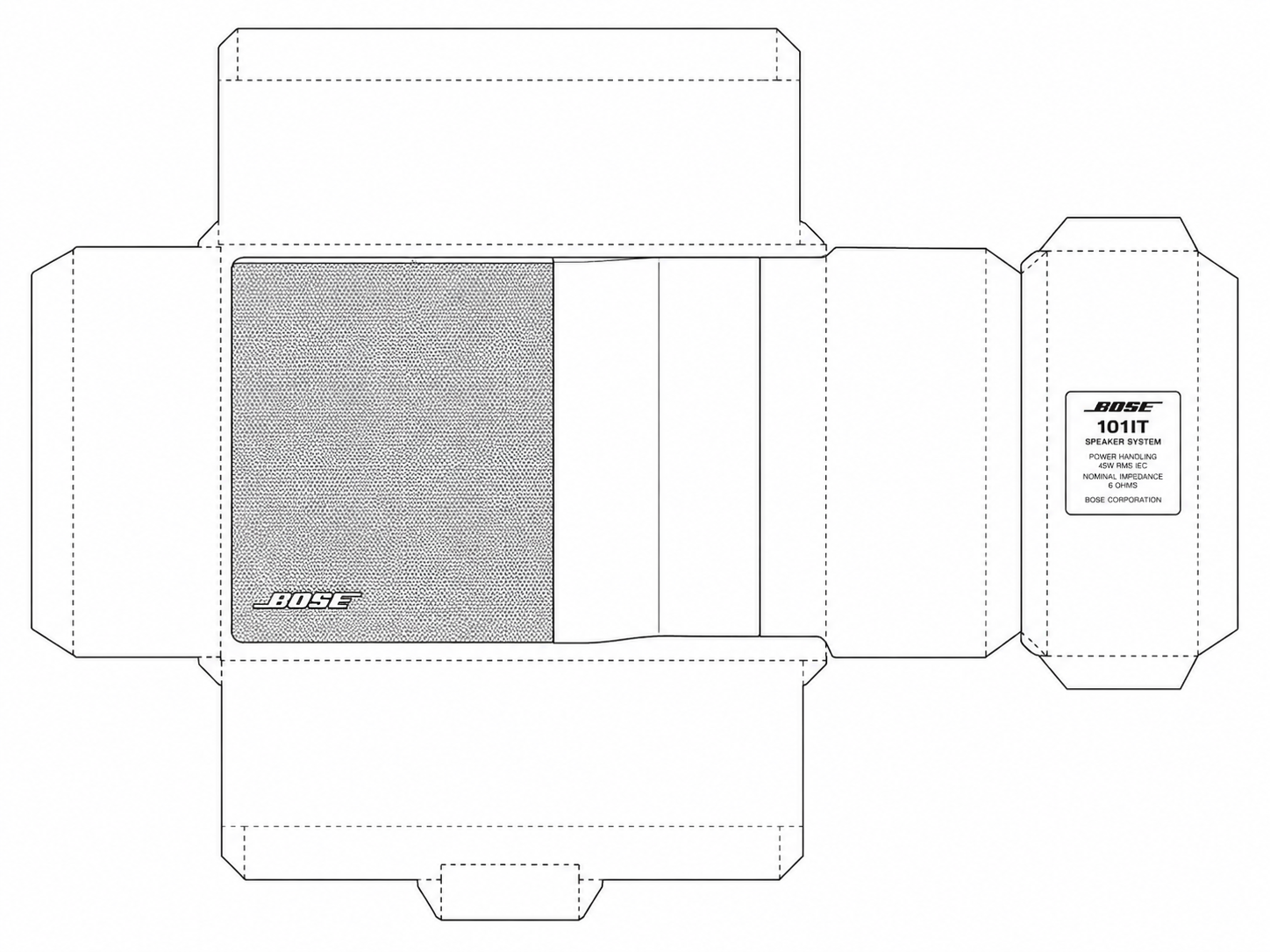 Bose 101IT Audio Equipment geometric net diagram