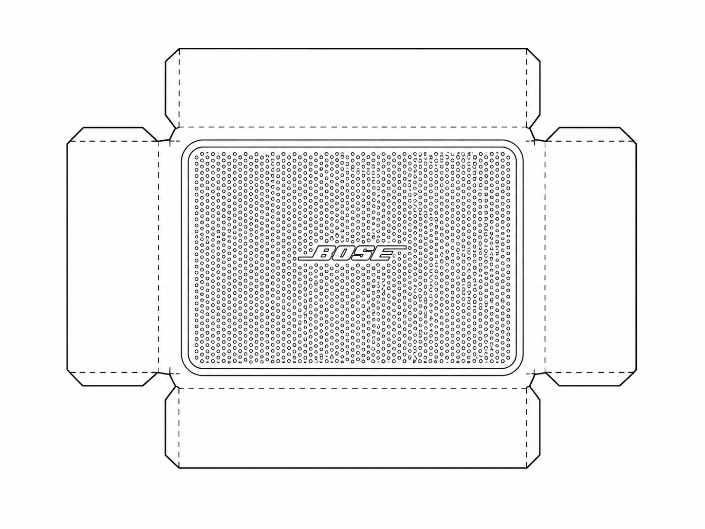 Bose 102 Commercial Loudspeaker geometric net diagram