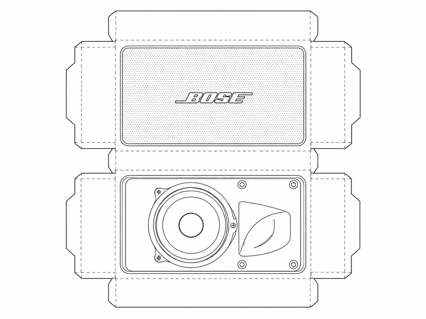 Bose 111 Outdoor Loudspeaker geometric net diagram
