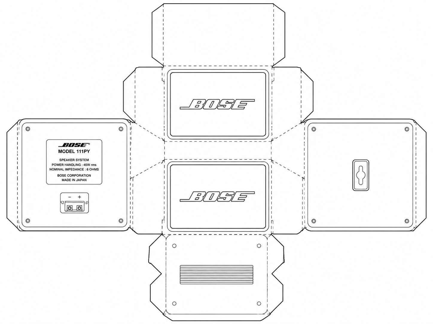 Bose 111PY Audio Equipment geometric net diagram