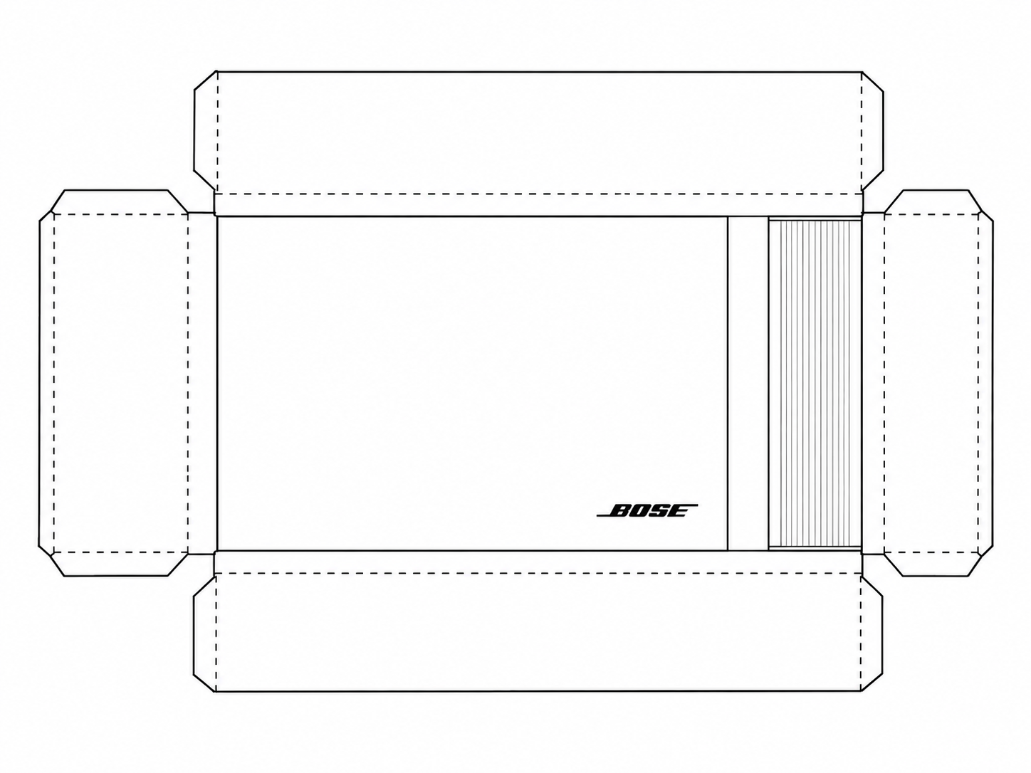 Bose 141 Passive Bookshelf Speakers geometric net diagram