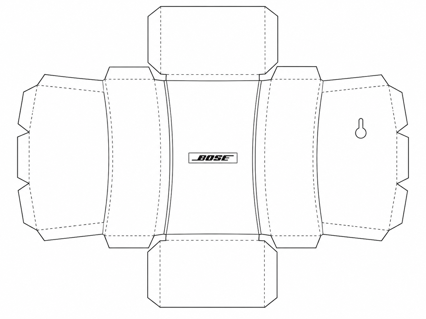 Bose 151 Environmental Speakers Audio Equipment geometric net diagram