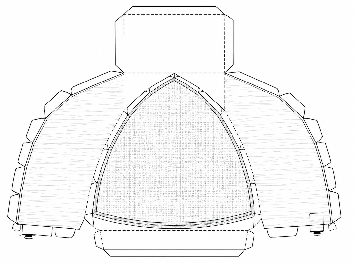 Bose 2201 Powered Loudspeaker System geometric net diagram