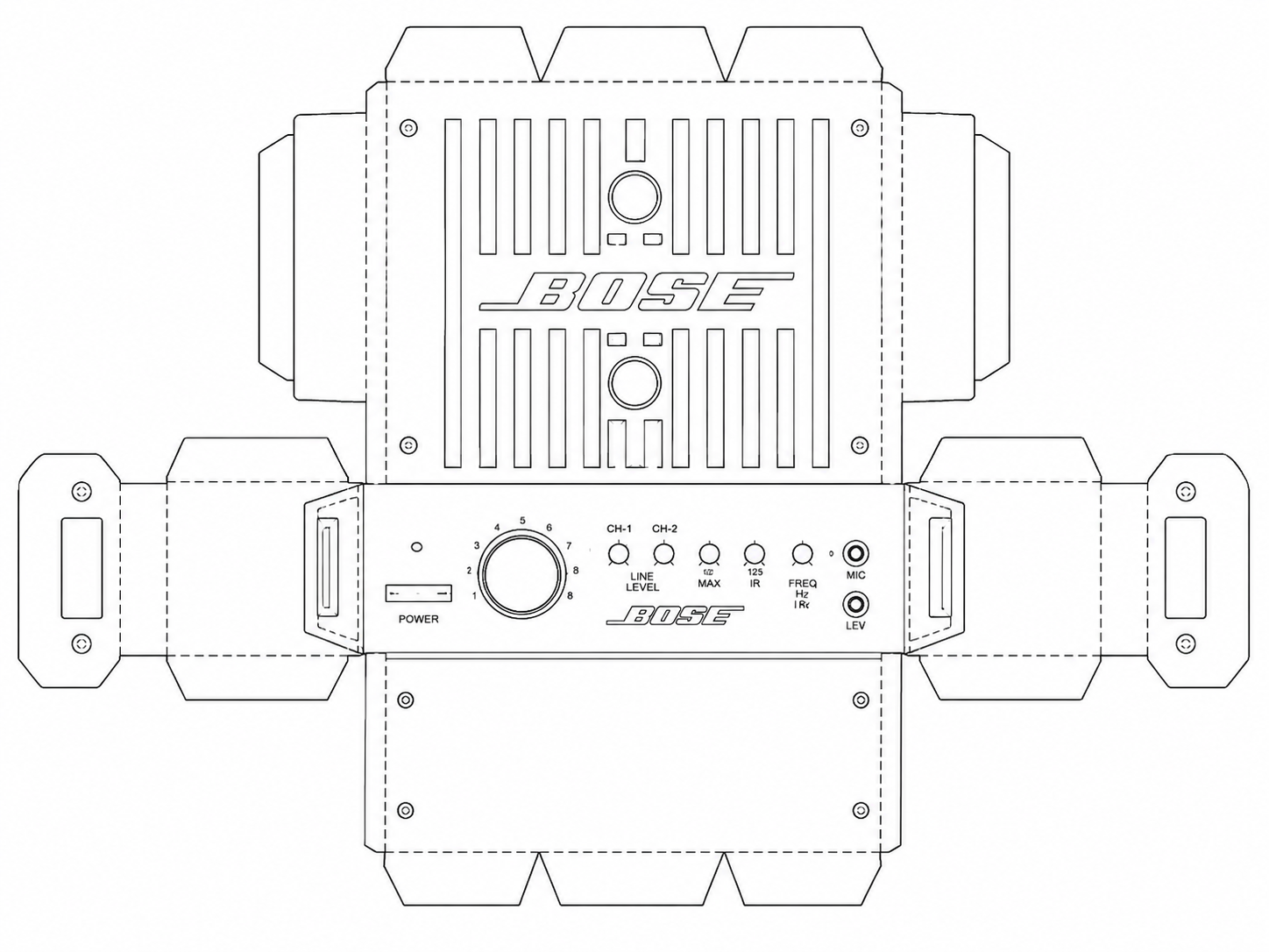 Bose 2705MX Audio Equipment geometric net diagram