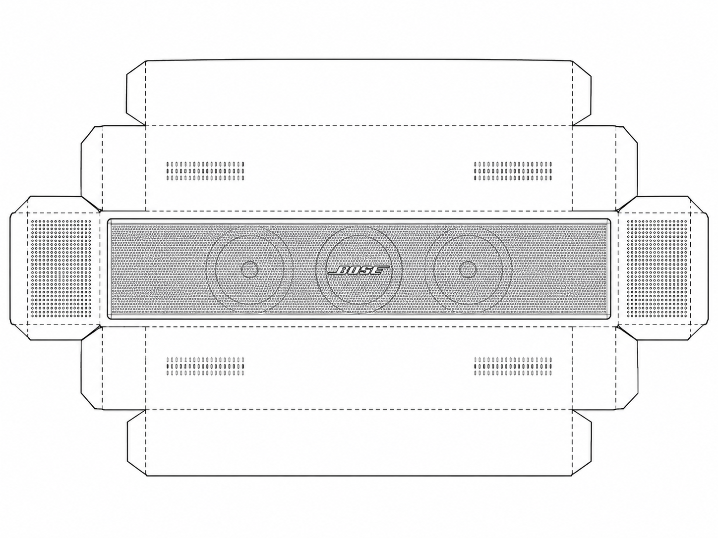 Bose 33WER Passive Loudspeaker geometric net diagram