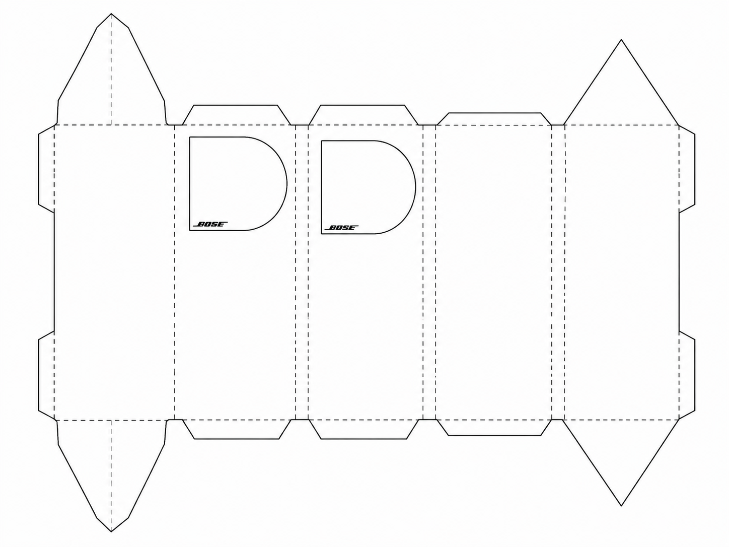 Bose 401 Floorstanding Loudspeaker System geometric net diagram