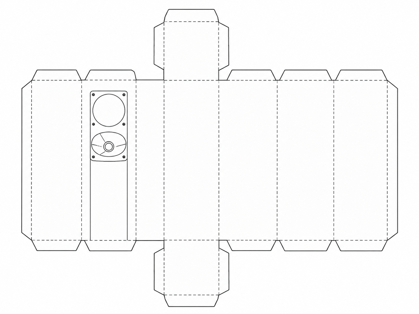 Bose 701 Floorstanding Loudspeaker geometric net diagram