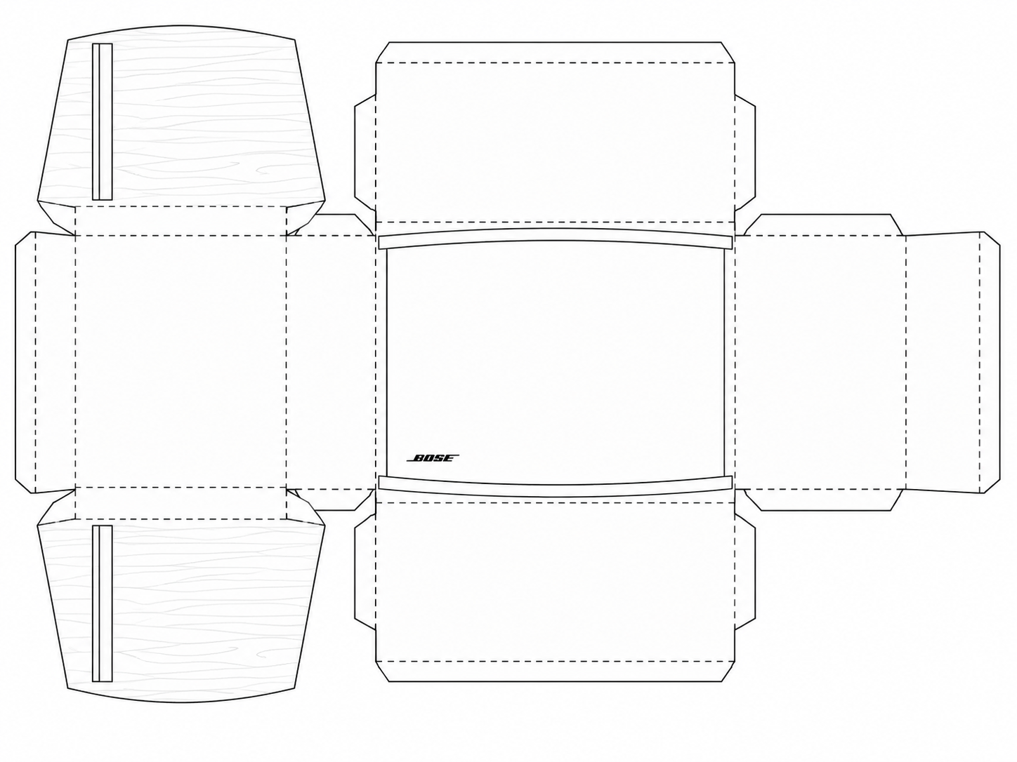 Bose 901 Floorstanding Speaker System geometric net diagram