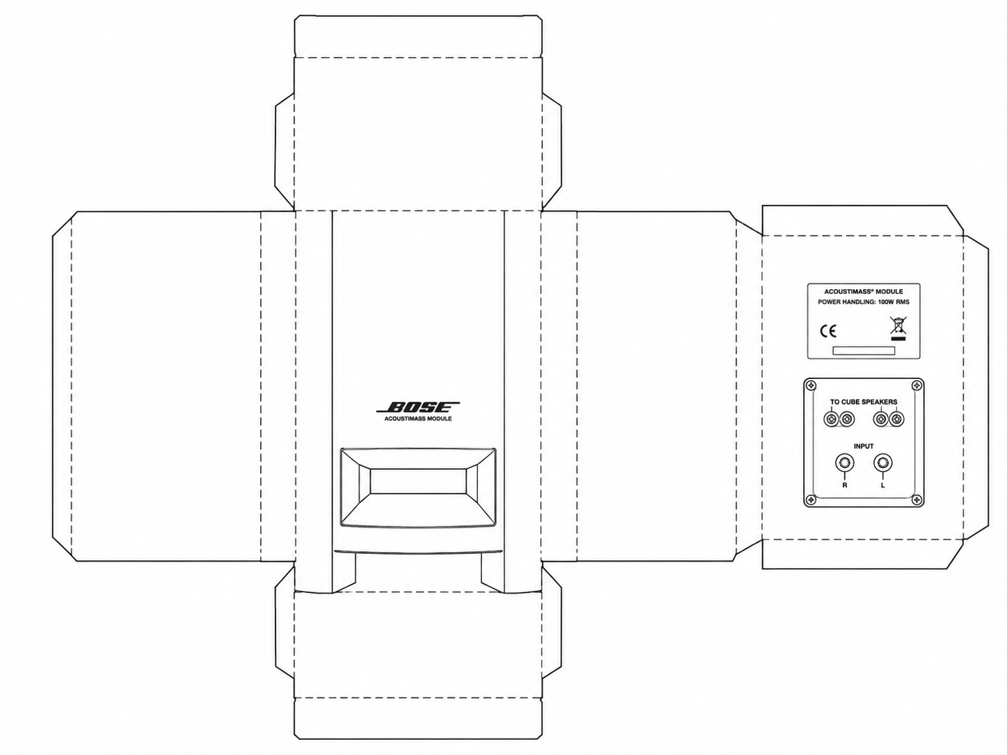 Bose CineMate Series II Audio Equipment geometric net diagram