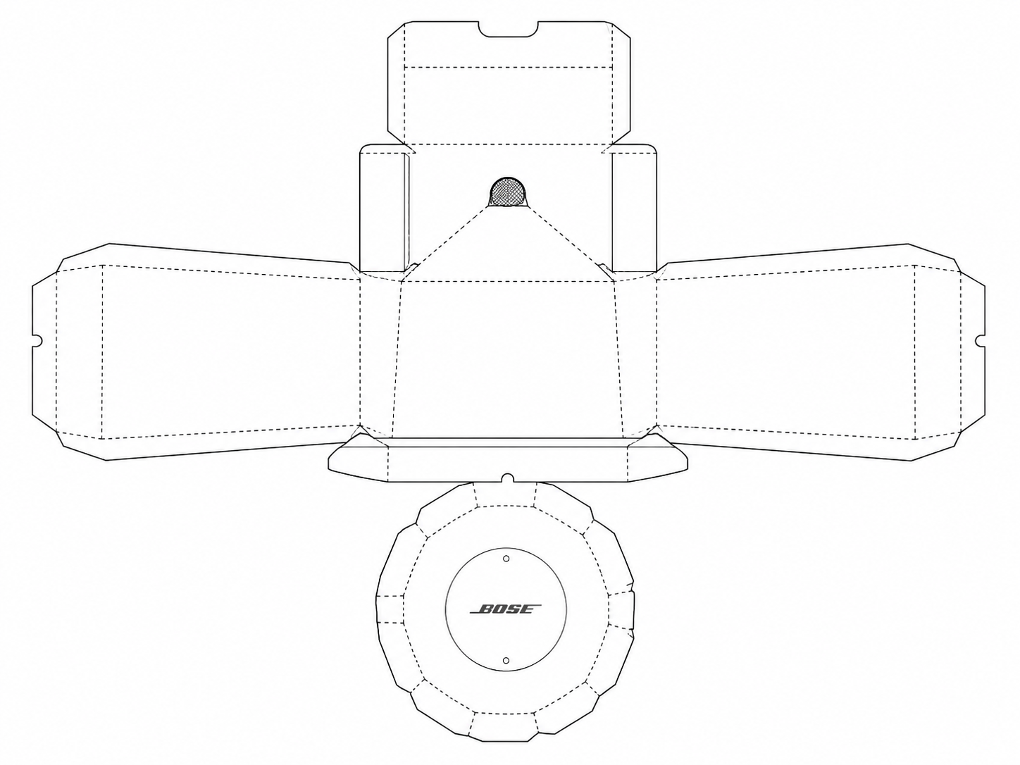 Bose Free Space 51 Environmental Speakers Audio Equipment geometric net diagram