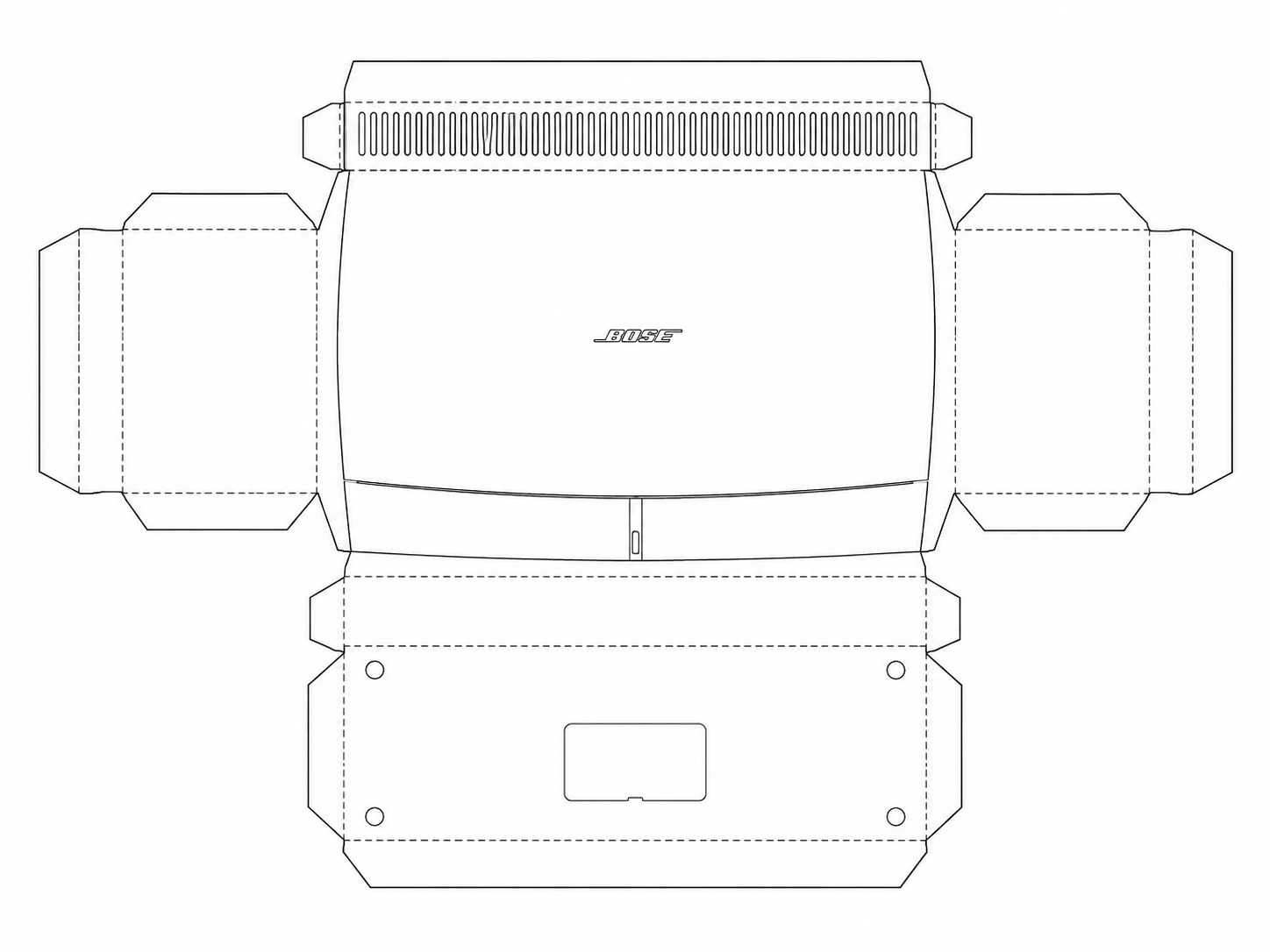 Bose Lifestyle 18 Audio Equipment geometric net diagram