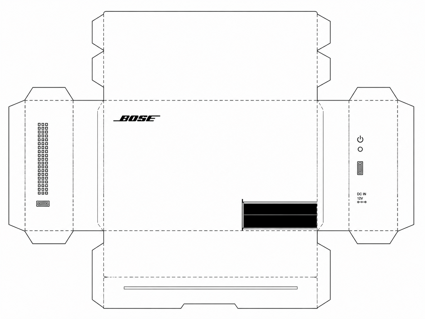 Bose Lifestyle 30 Audio Equipment geometric net diagram