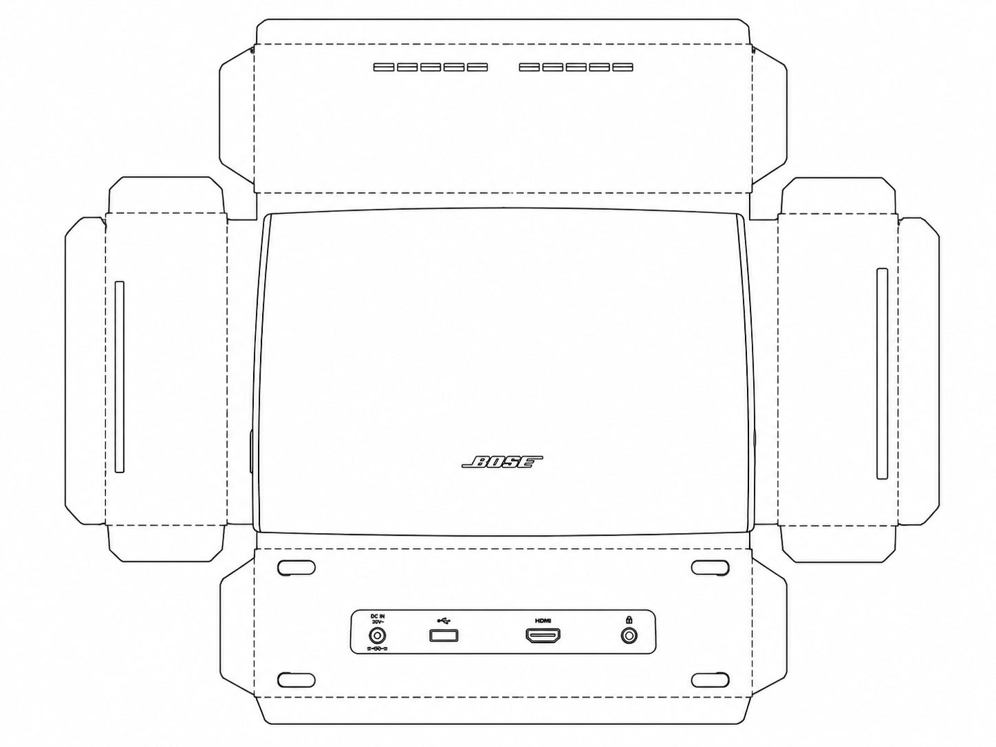 Bose Lifestyle T10 Audio Equipment geometric net diagram