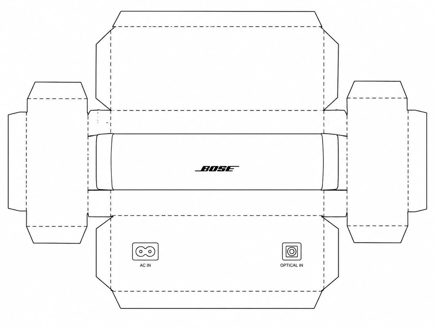 Bose Lifestyle V10 Audio Equipment geometric net diagram