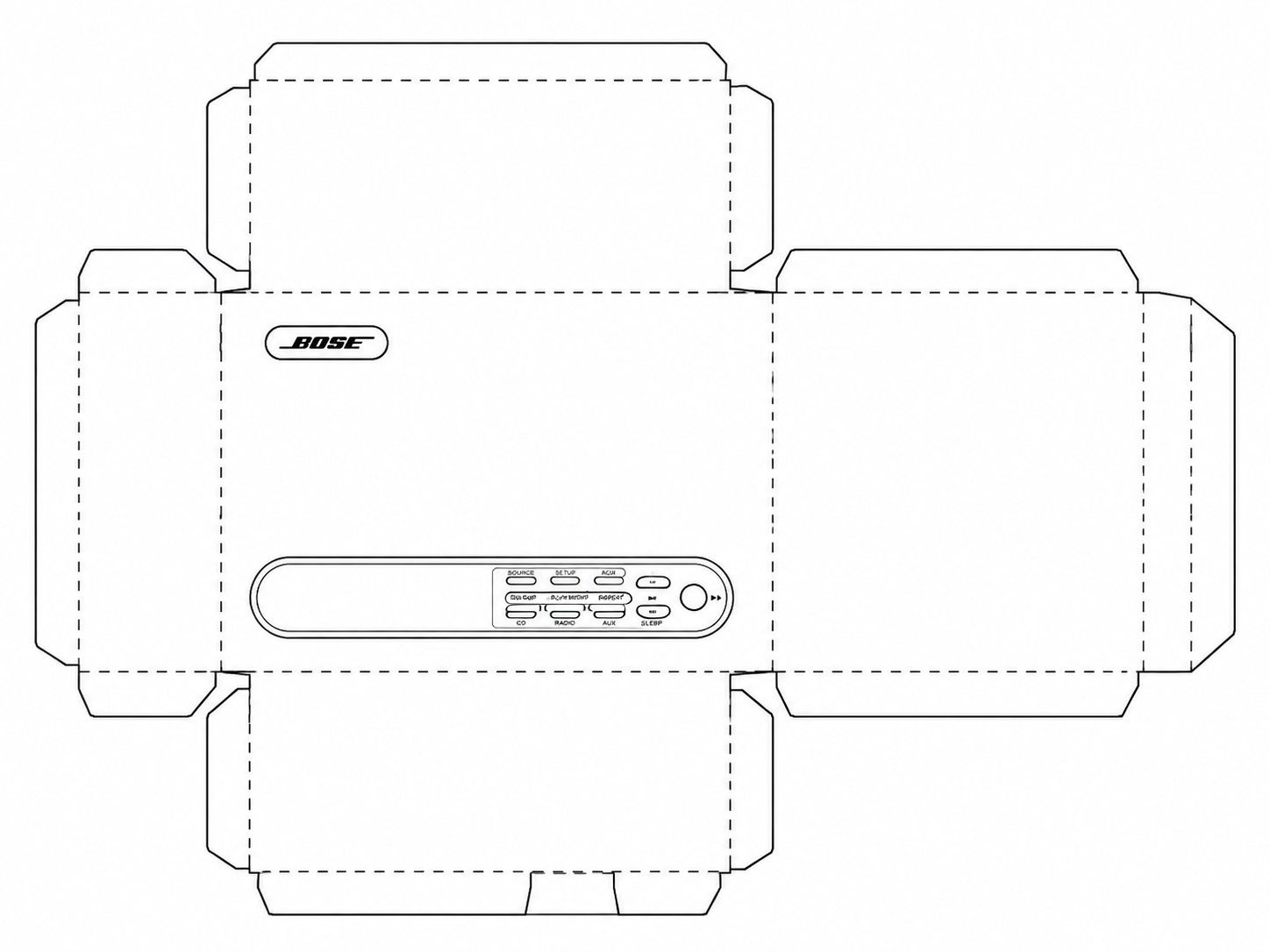 Bose Lifestyle 25 Home Theater System geometric net diagram
