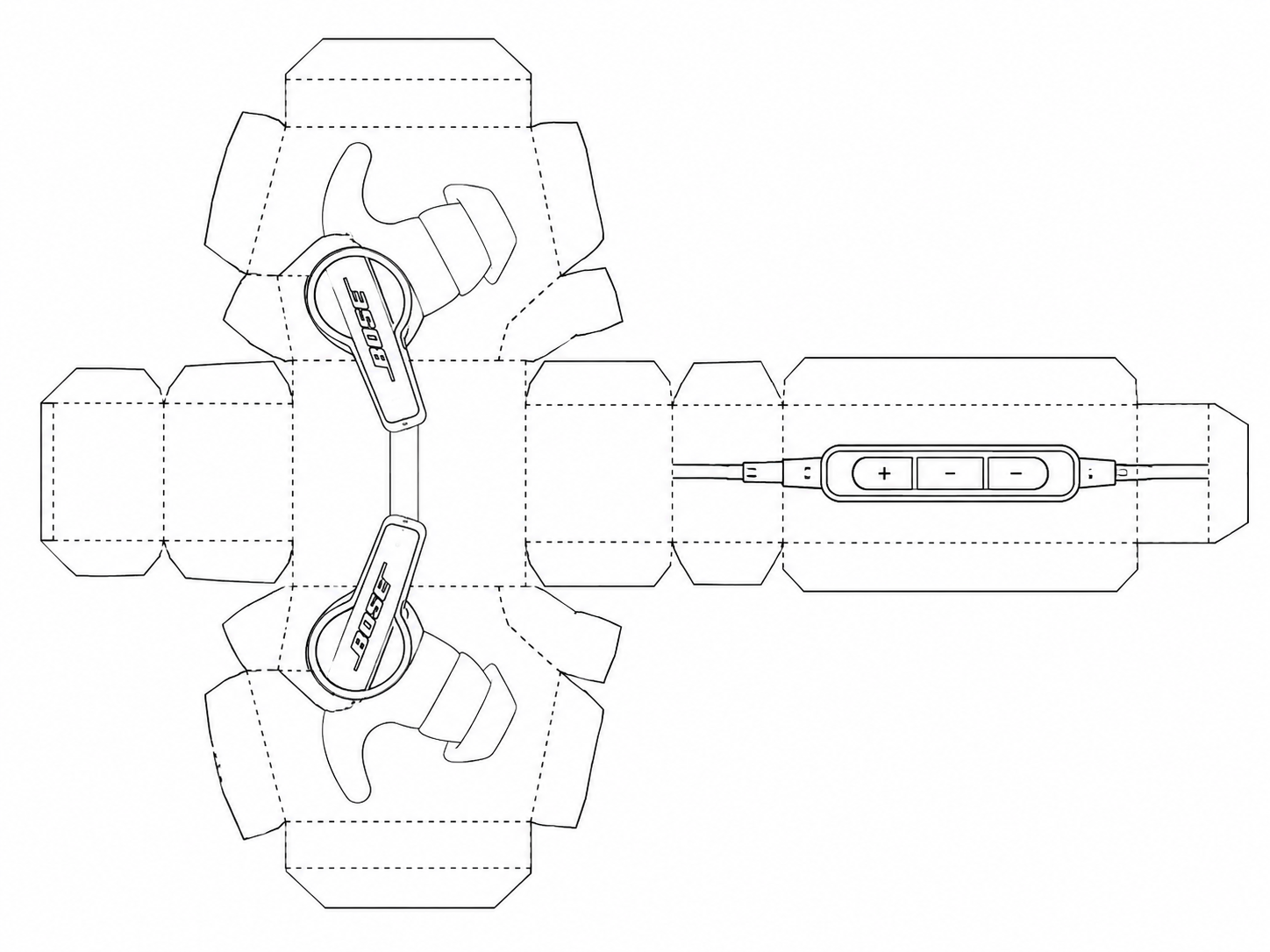 Bose MIE2 Audio Equipment geometric net diagram