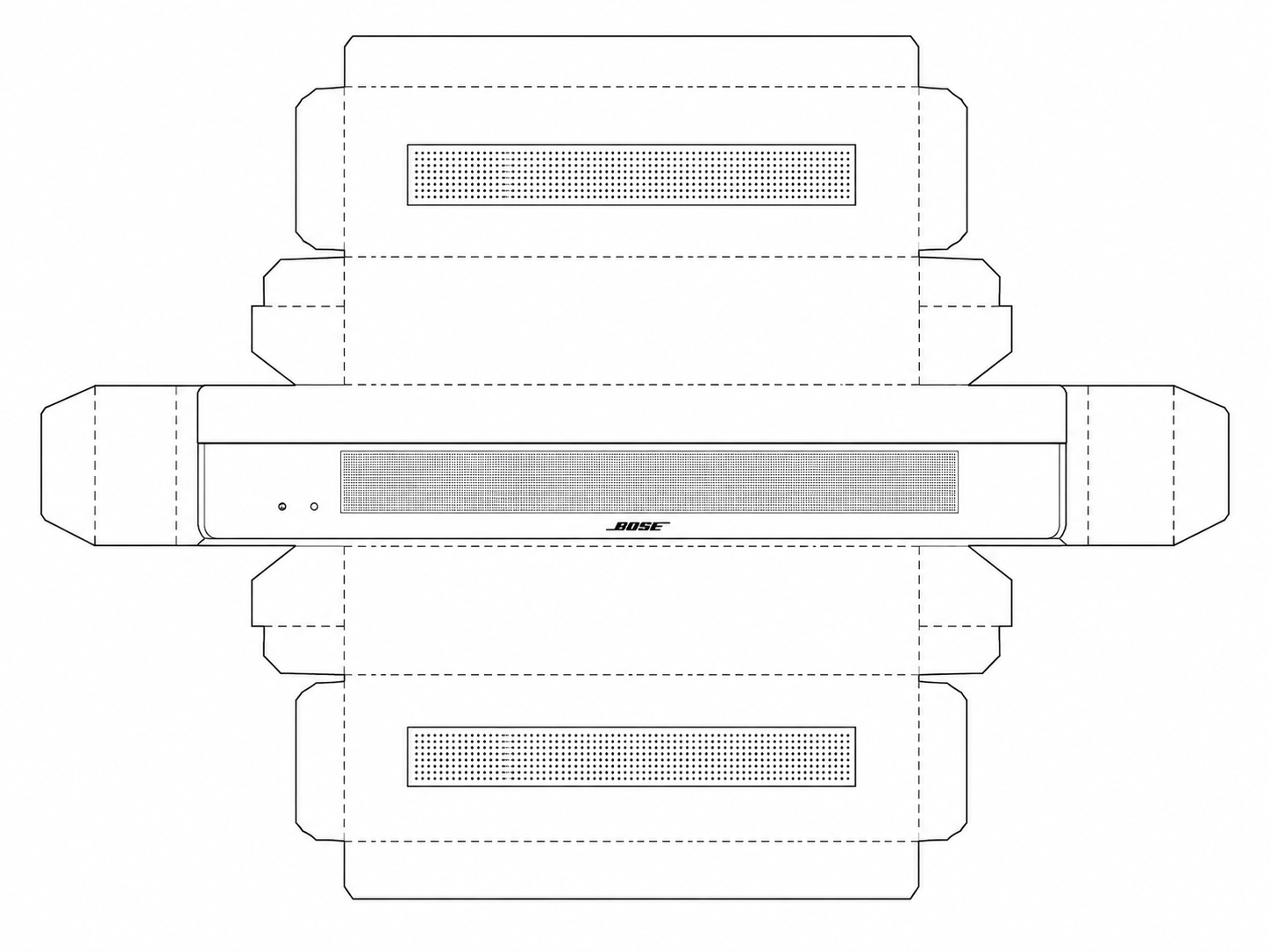 Bose Smart Soundbar Audio Equipment geometric net diagram