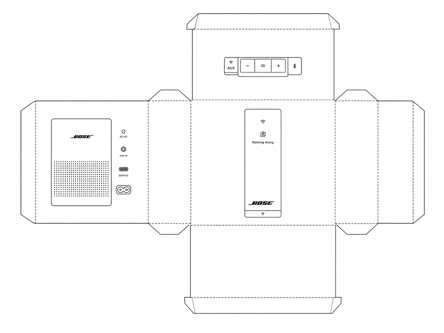Bose SoundTouch 30 Audio Equipment geometric net diagram