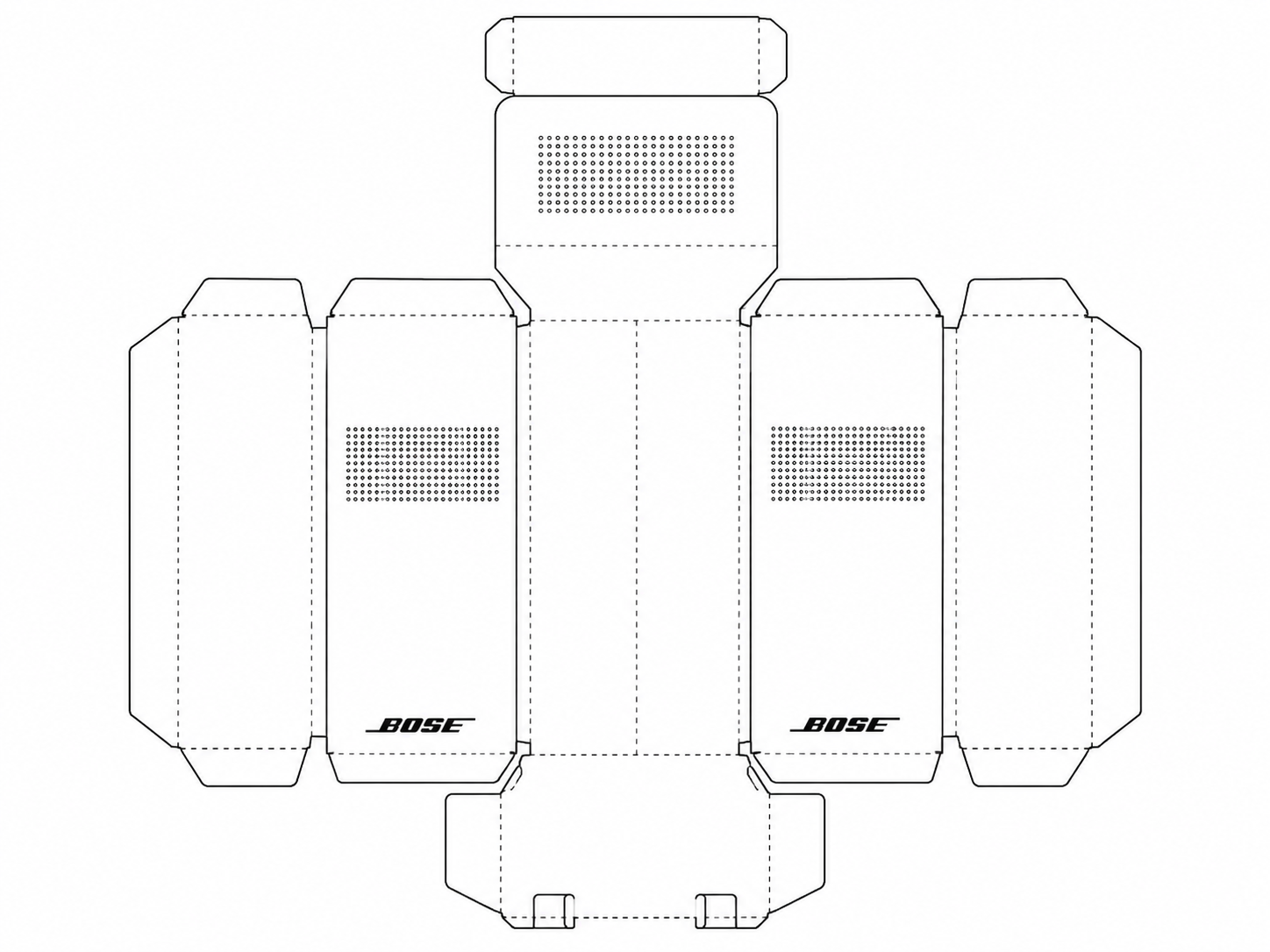 Bose Surround Speakers 700 Audio Equipment geometric net diagram