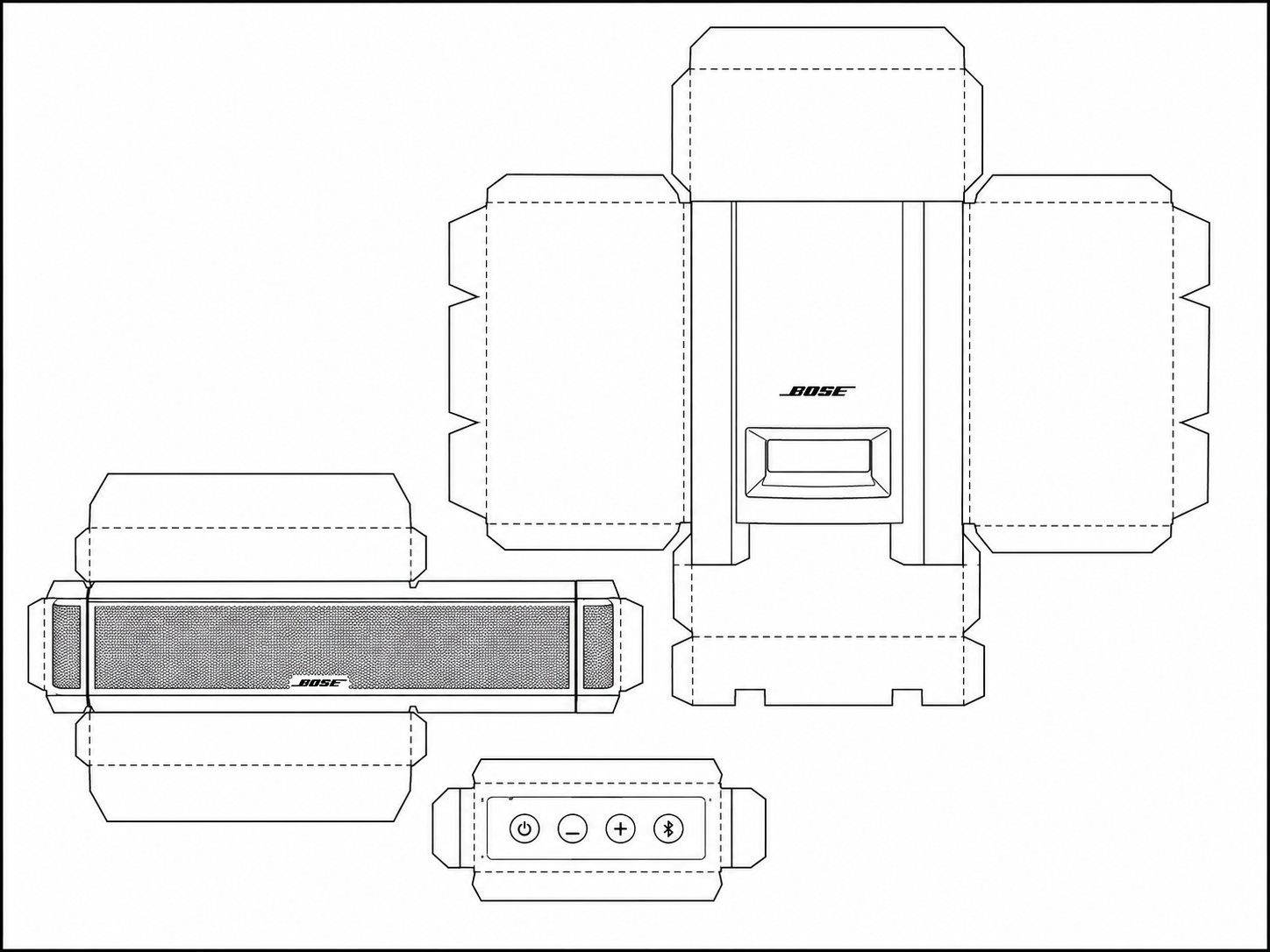Bose CineMate 10 Audio Equipment geometric net diagram