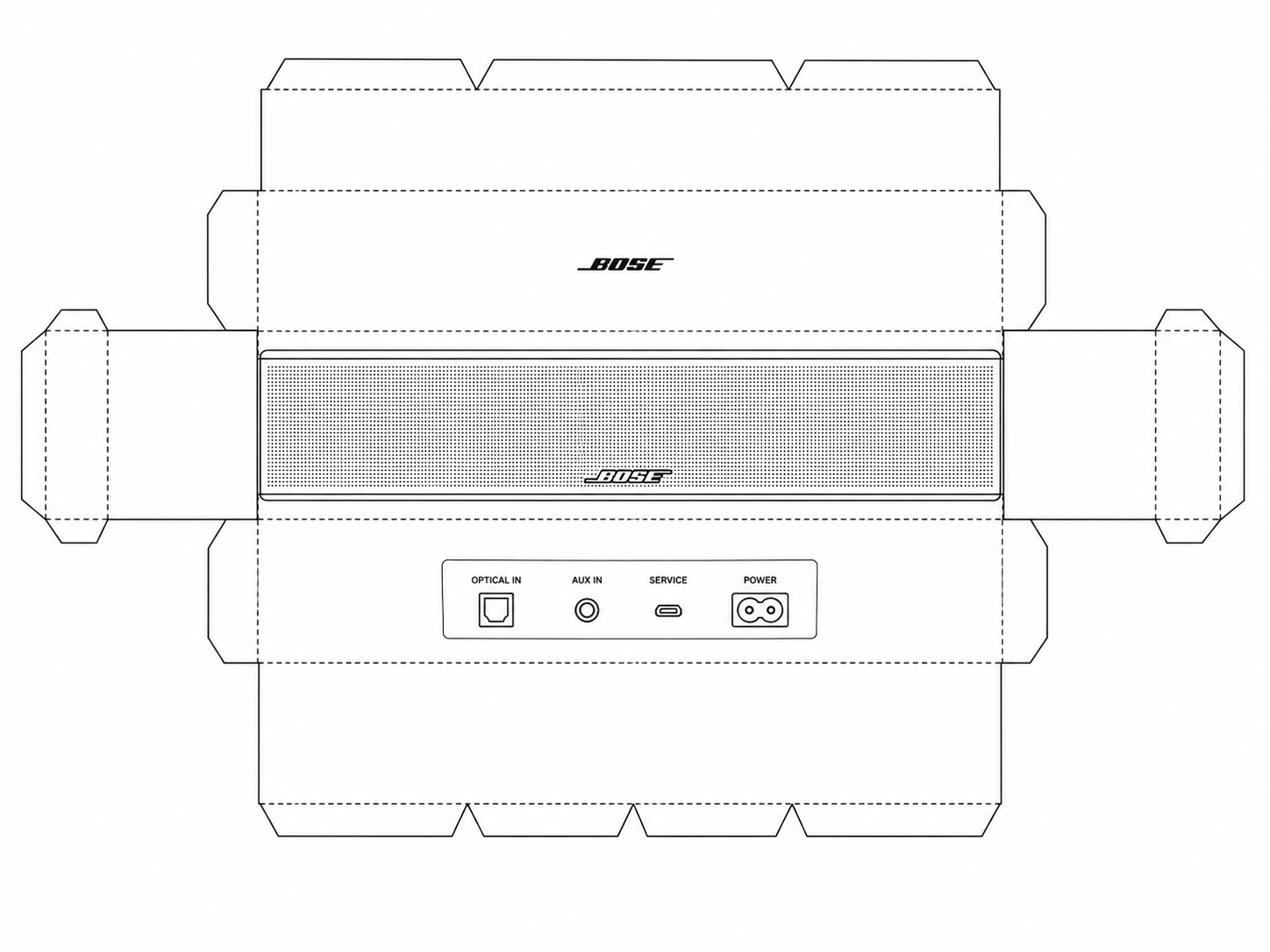 Bose Solo 10 Audio Equipment geometric net diagram