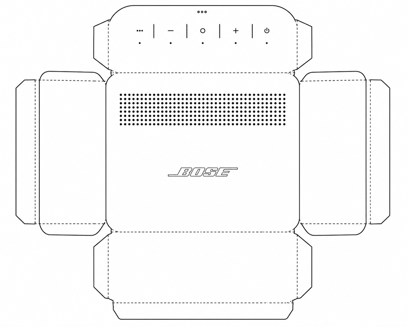 Bose SoundLink Color II Portable Bluetooth Speaker geometric net diagram