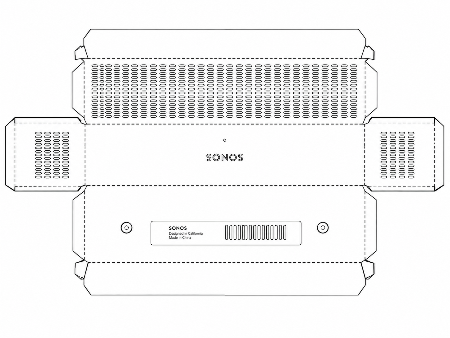 Sonos Amp Multi Audio Equipment geometric net diagram