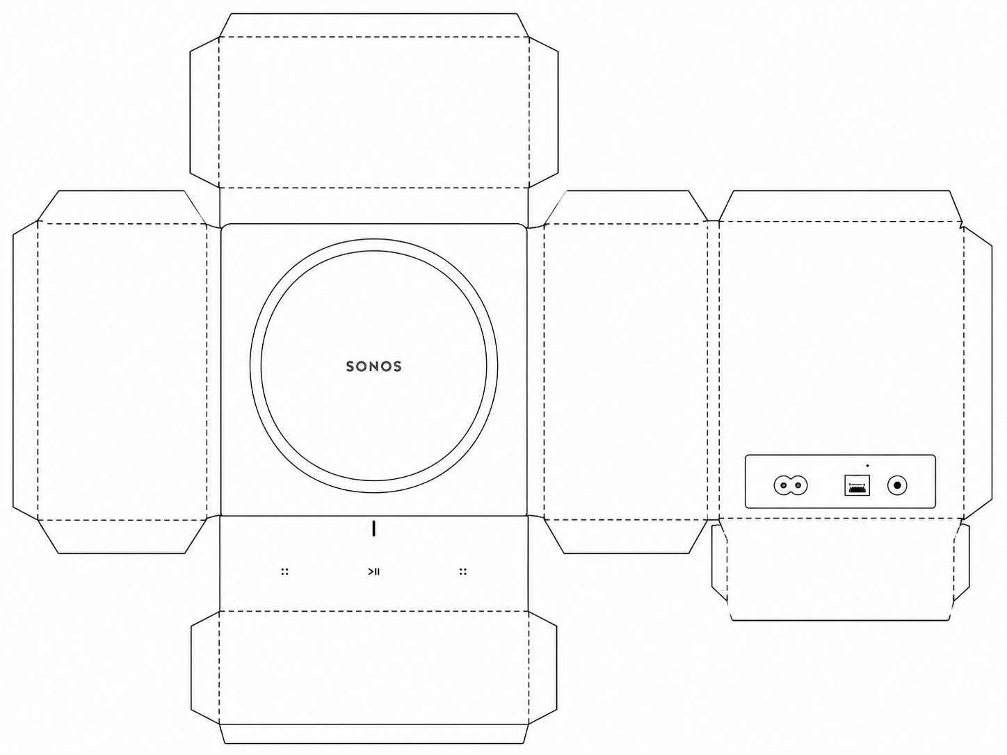 Sonos Amp Audio Equipment geometric net diagram