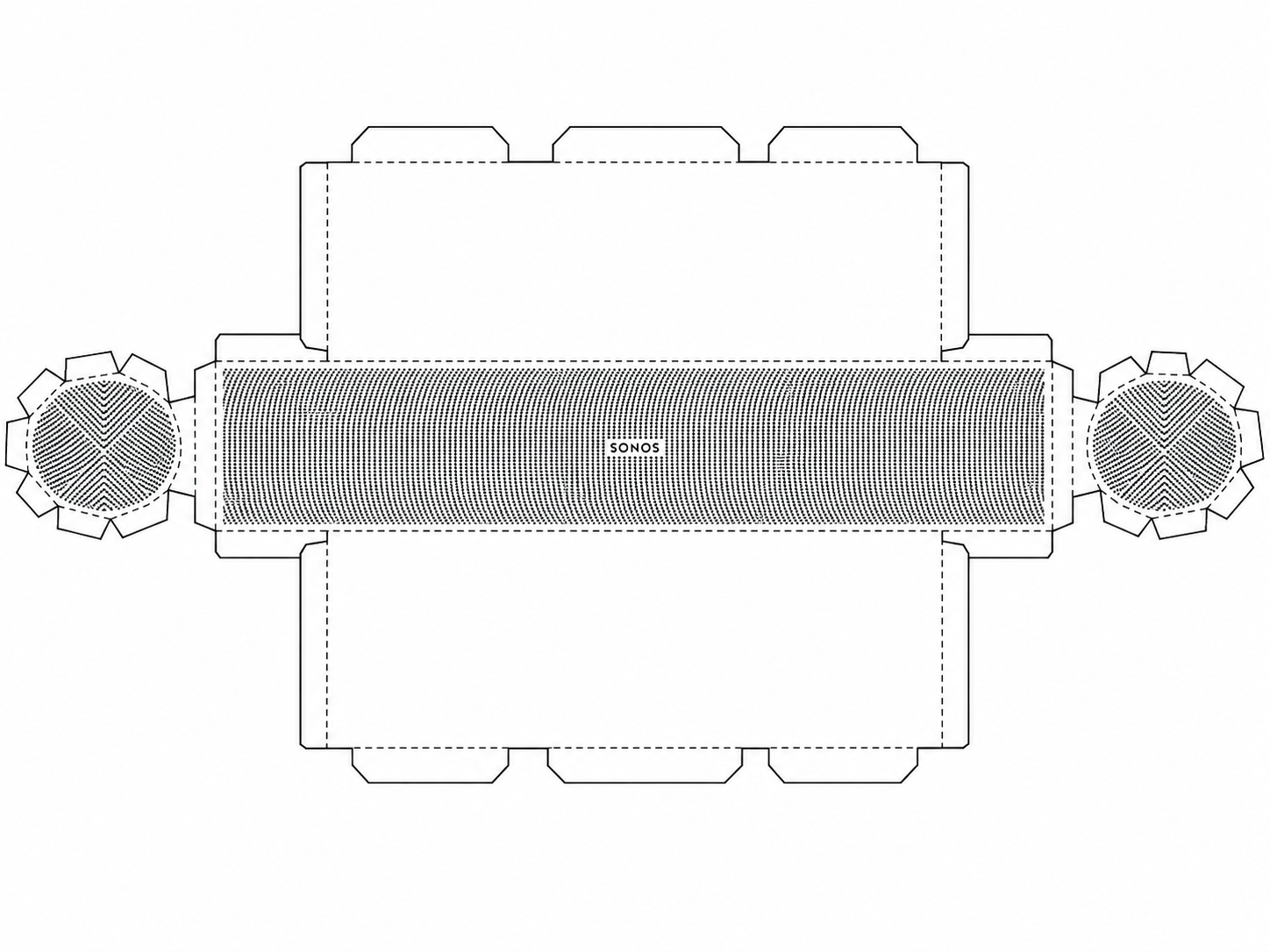 Sonos Arc SL Soundbar geometric net diagram