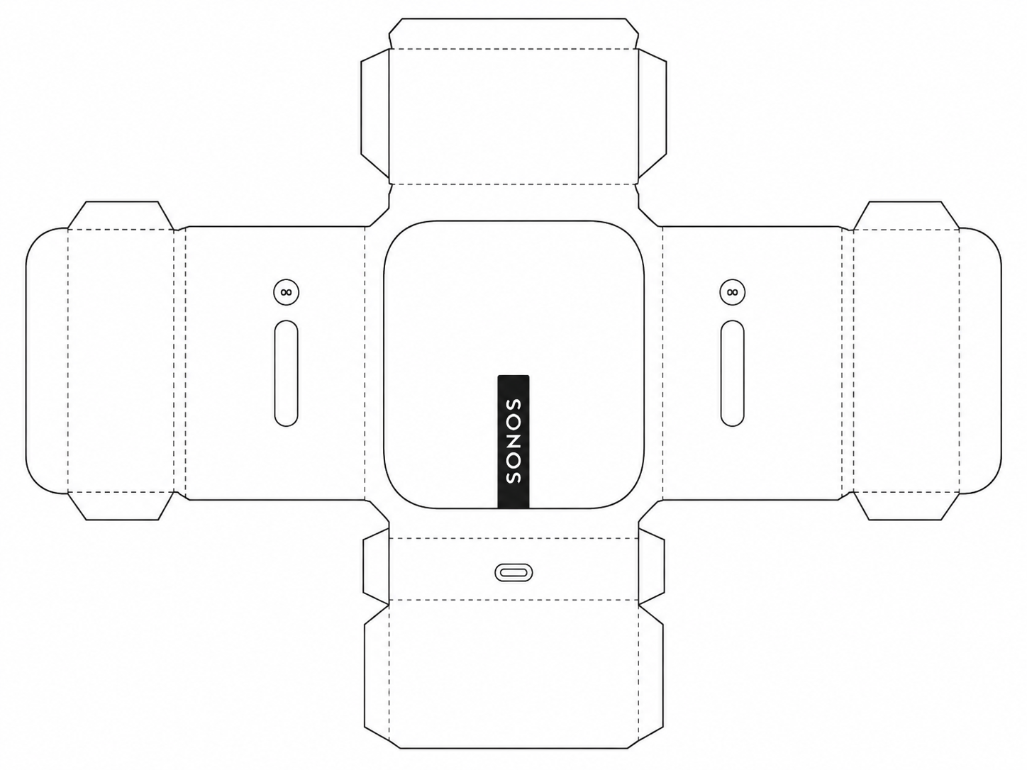 Sonos Boost Audio Equipment geometric net diagram