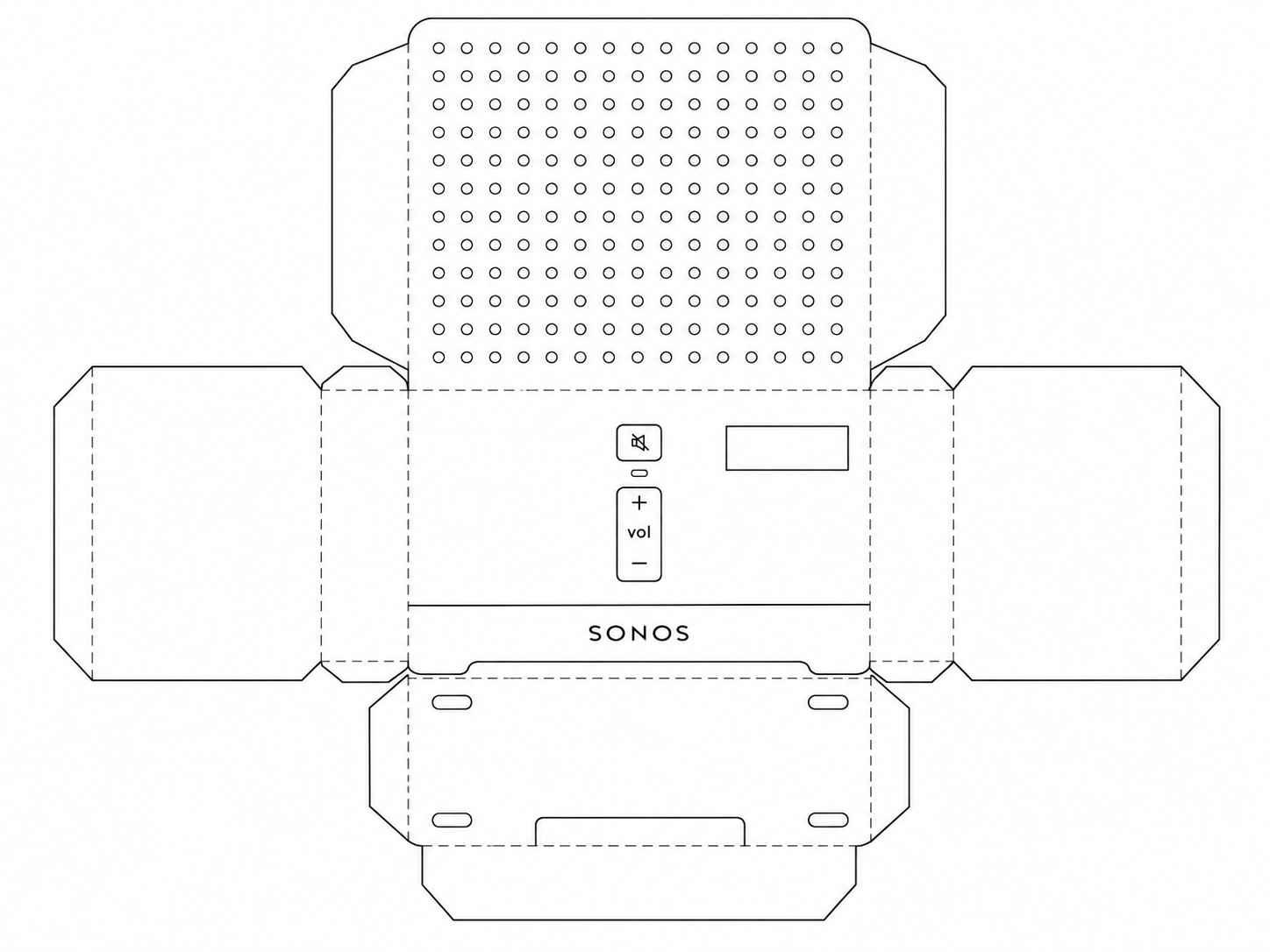 Sonos Connect:Amp Audio Equipment geometric net diagram