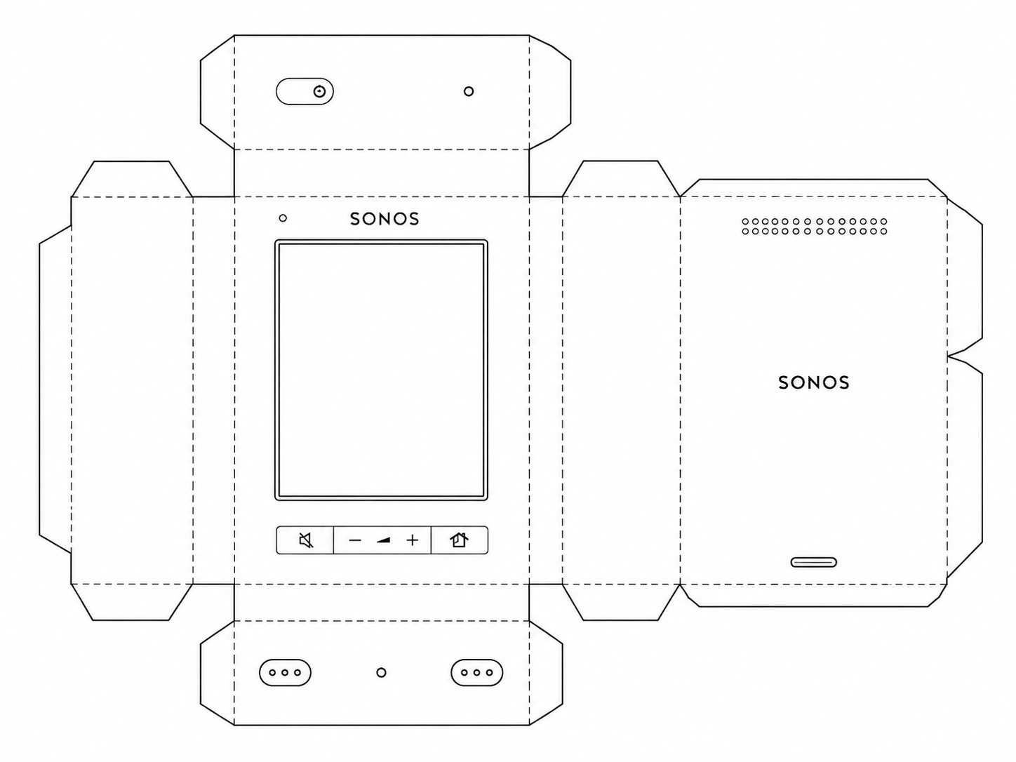 Sonos Controller CR200 Audio Equipment geometric net diagram