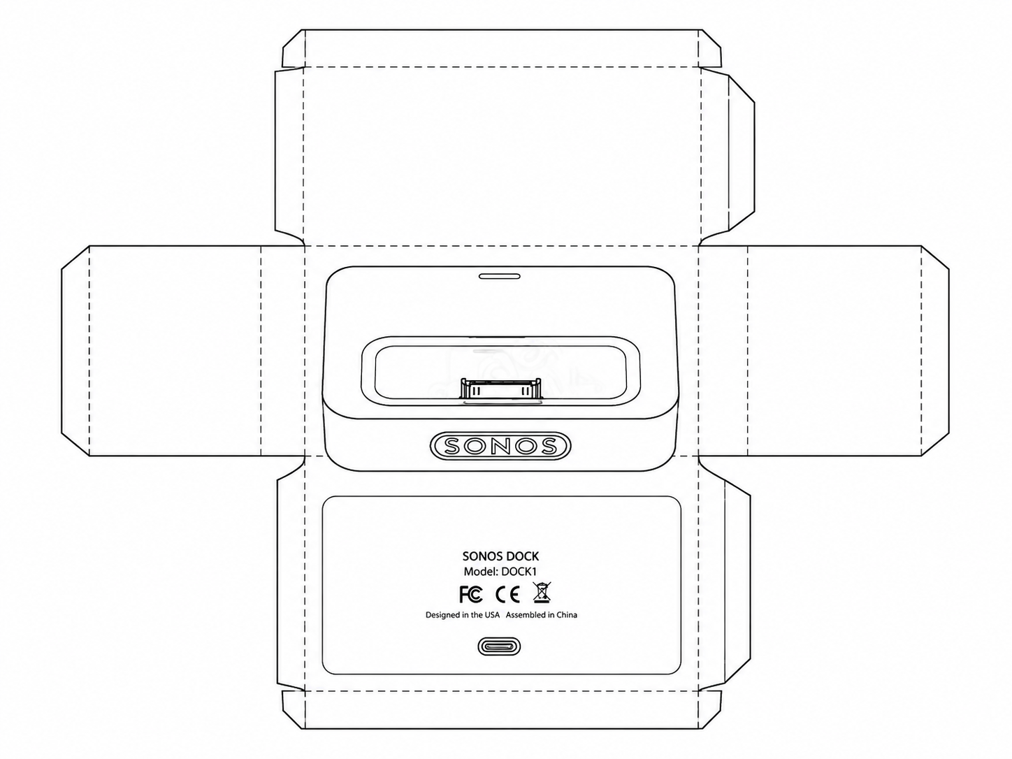 Sonos Dock Audio Equipment geometric net diagram
