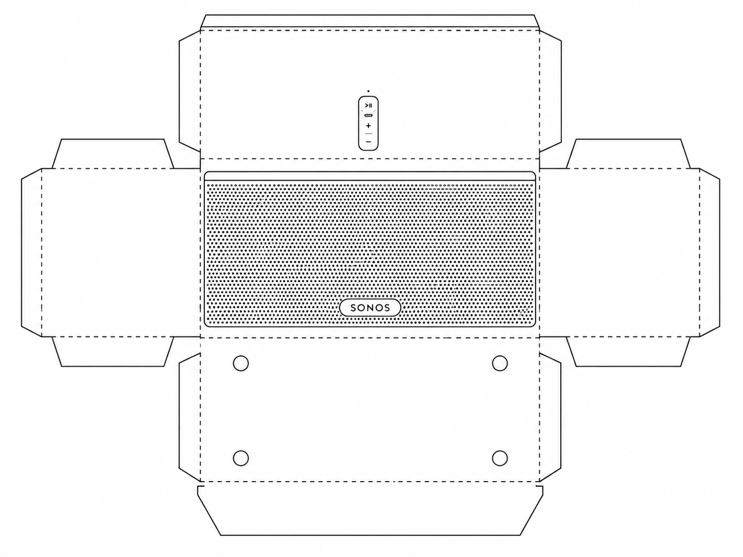 Sonos Play:3 Audio Equipment geometric net diagram