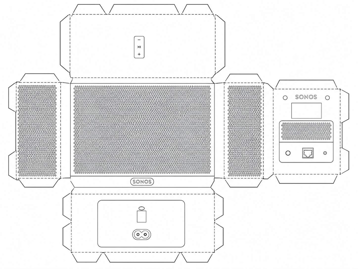 Sonos ZonePlayer S5 Audio Equipment geometric net diagram