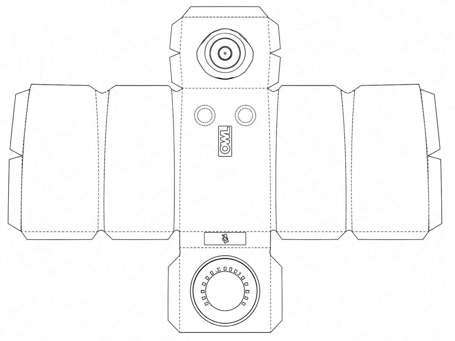 Owl Labs Meeting Owl 3 Video Conferencing Equipment geometric net diagram