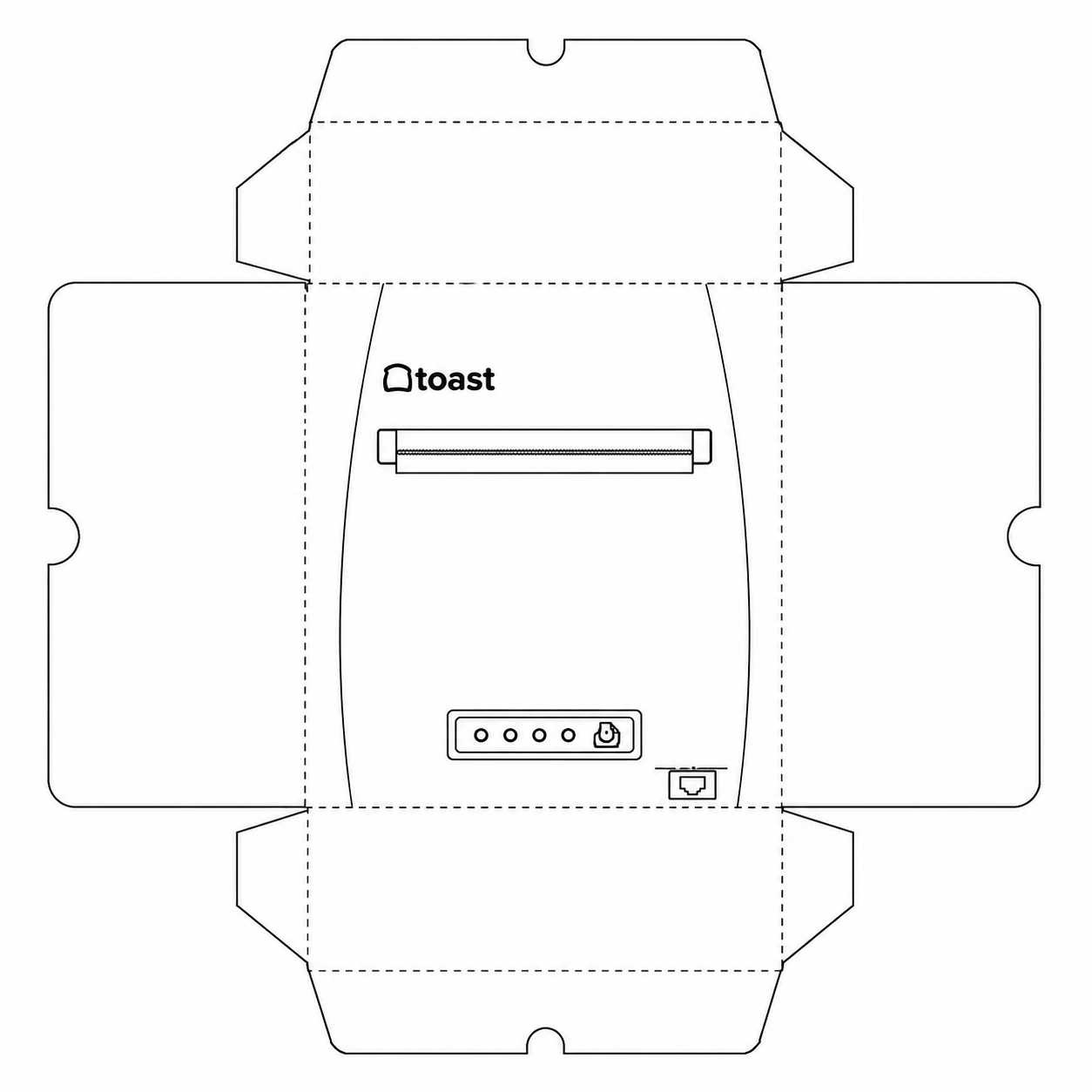Toast Kitchen Printer Impact Kitchen Printer geometric net diagram